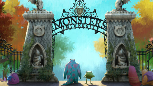 Monsters University Gate View 4K Wallpaper