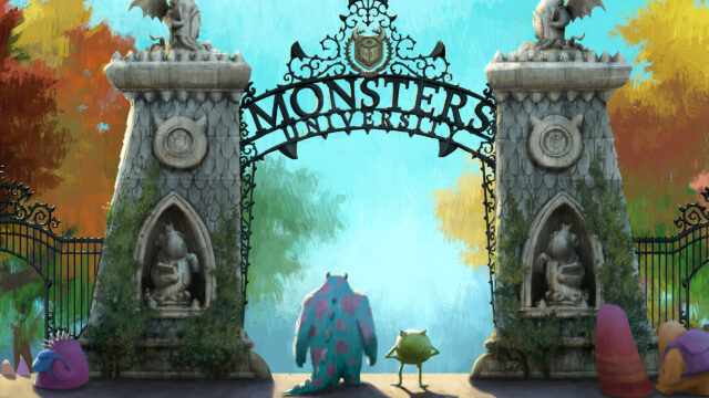 Monsters University Gate View 4K Wallpaper