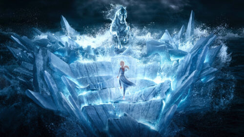Elsa and The Water Nokk Frozen 2 Desktop Wallpaper