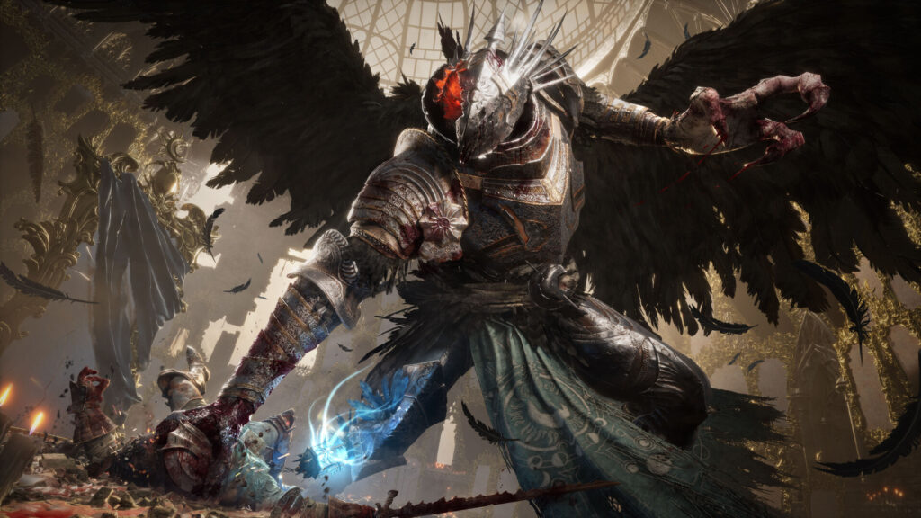 Corrupted Angelic Knight Dark Fantasy 4K Wallpaper