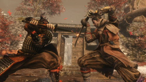 Epic Samurai Sword Duel 4K Desktop Wallpaper