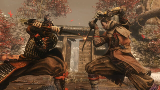 Epic Samurai Sword Duel 4K Desktop Wallpaper