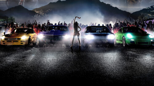 Fast and Furious Cars Racing Scene 4K Desktop Wallpaper