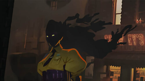 Shadowy Police Officer Anime Character Desktop Wallpaper