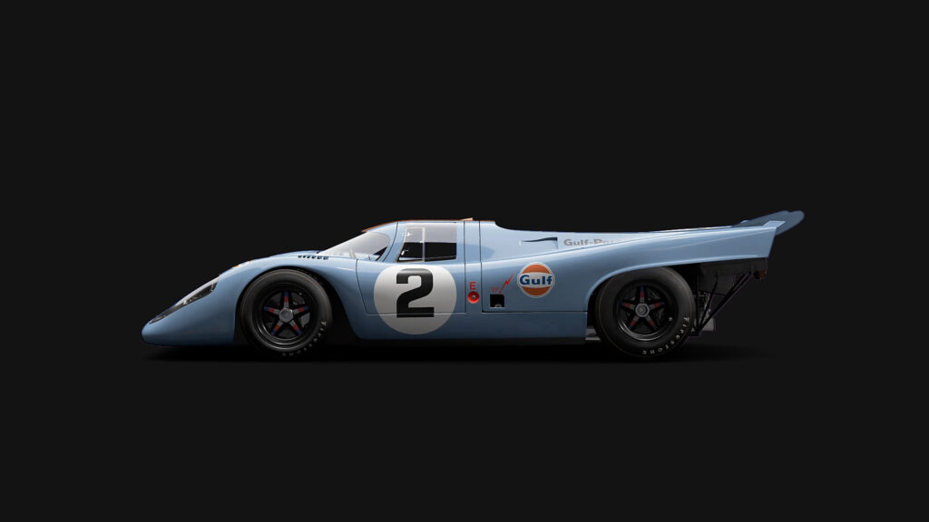 Gulf Porsche 917 Side Profile Sport Car 4K Wallpaper