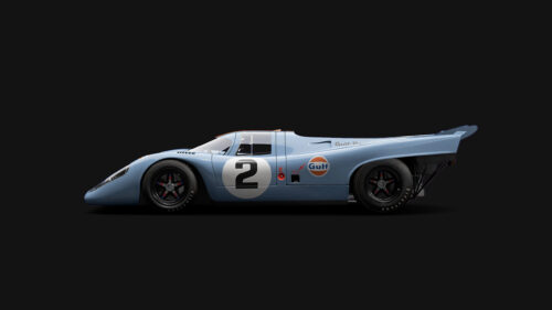 Gulf Porsche 917 Side Profile Sport Car 4K Wallpaper
