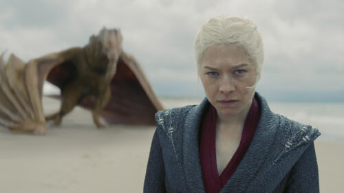 Rhaenyra Targaryen and Syrax Desktop Wallpaper