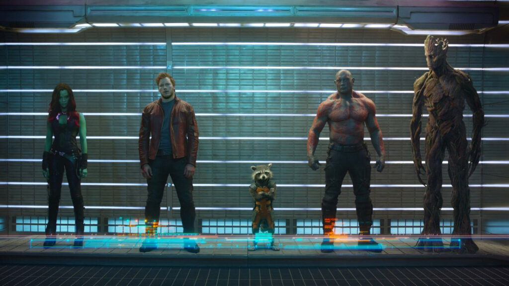 Guardians of the Galaxy Lineup Mugshot 4K Desktop Wallpaper