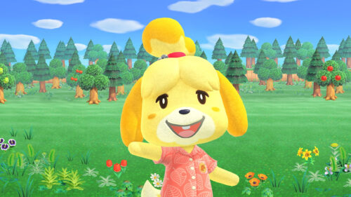 Isabelle from Animal Crossing Desktop Wallpaper