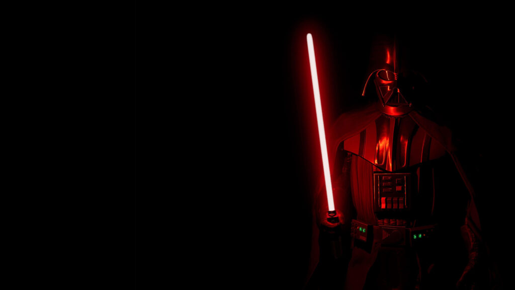 Darth Vader Cinematic Portrait Dark Desktop Wallpaper