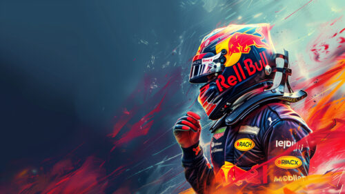 Red Bull Formula 1 Driver Artistic Portrait 4K Wallpaper
