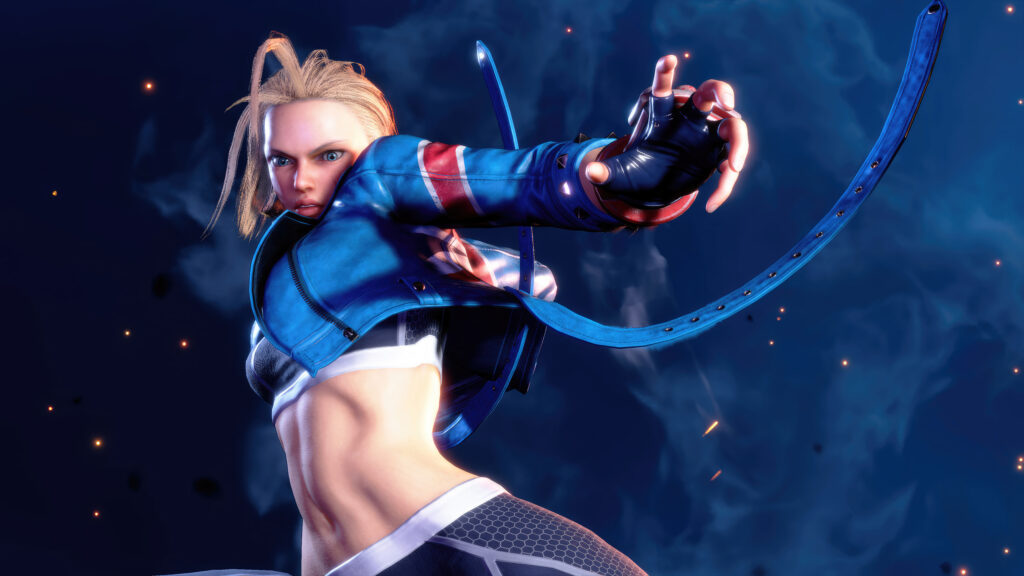 Cammy White Dynamic Combat Pose Street Fighter 6 Desktop Wallpaper