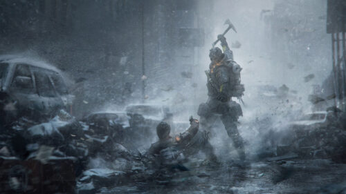The Division Agent in Winter Combat PC Wallpaper