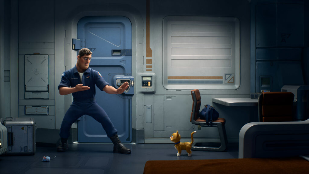 Buzz Lightyear and Sox in Space Station Desktop Wallpaper