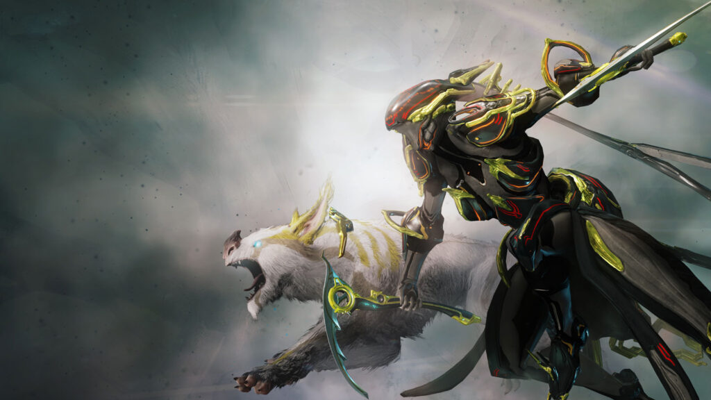 Digital Action Fantasy Warrior and Beast 4K Desktop Wallpaper