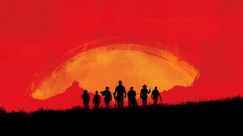 Western Outlaw Silhouette Sunset Desktop Wallpaper