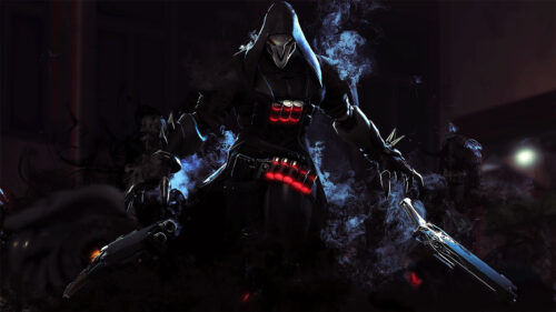 Dark Hooded Assassin with Dual Handguns 4K Desktop Wallpaper