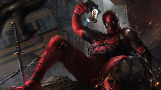 Deadpool Venom Mashup Art 4K Desktop Wallpaper