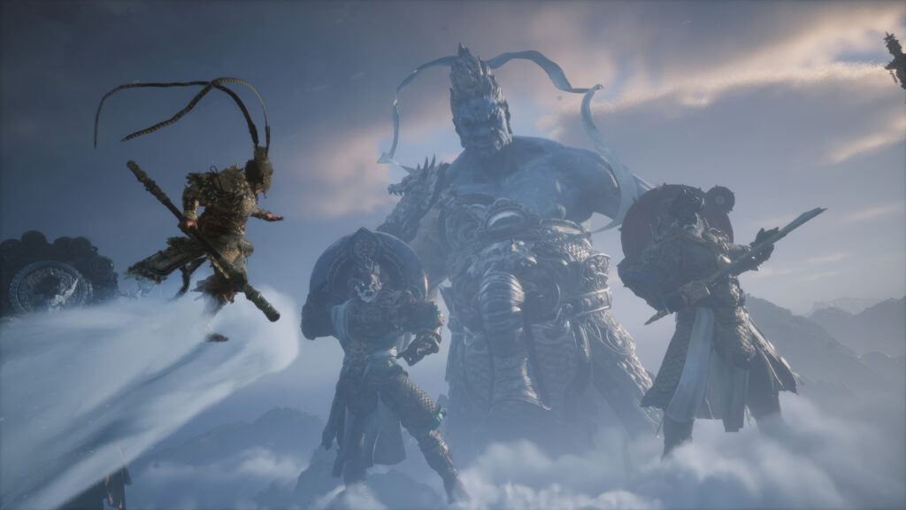 Mythological Warrior Sky Battle 4K Wallpaper