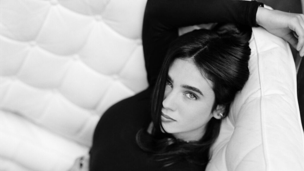 Jennifer Connelly Black and White Portrait Desktop Wallpaper