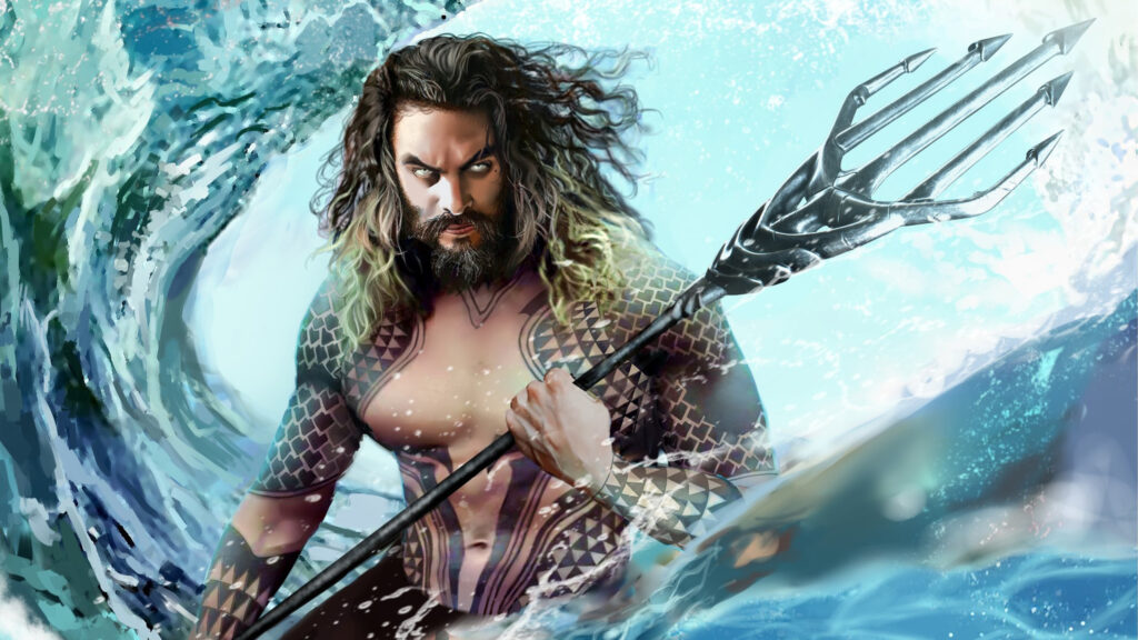 Jason Momoa as Aquaman Digital Art 4K Wallpaper