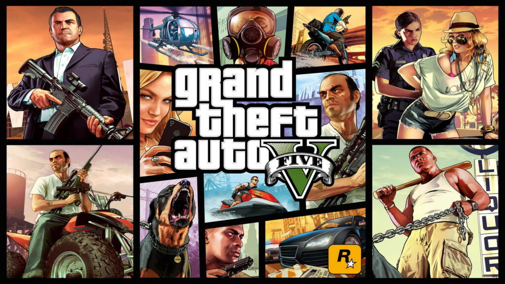Grand Theft Auto V Official Collage Desktop Wallpaper