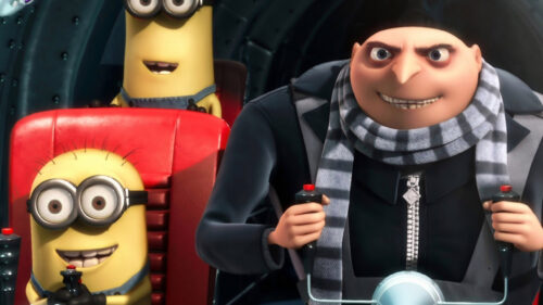 Gru and Minions Driving Vehicle Desktop Wallpaper