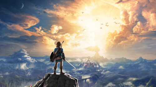 Link Overlooking Hyrule Kingdom 4K Desktop Wallpaper