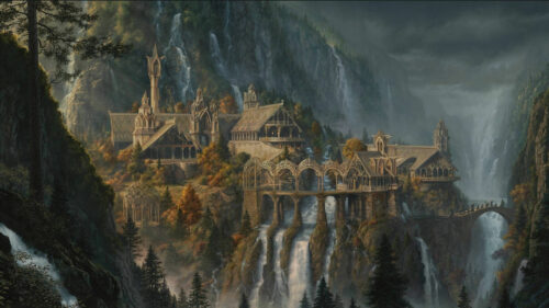 Rivendell Fantasy Landscape 4K Wallpaper