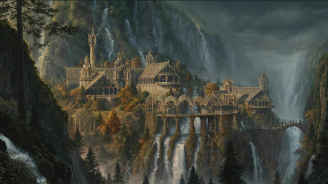 Rivendell Fantasy Landscape 4K Wallpaper