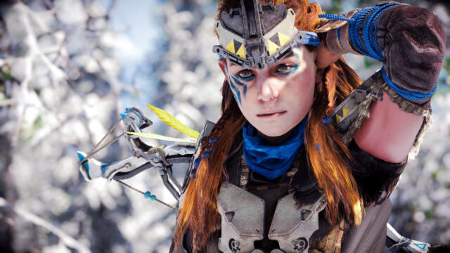Aloy Close Up Shot from Horizon Zero Dawn Desktop Wallpaper