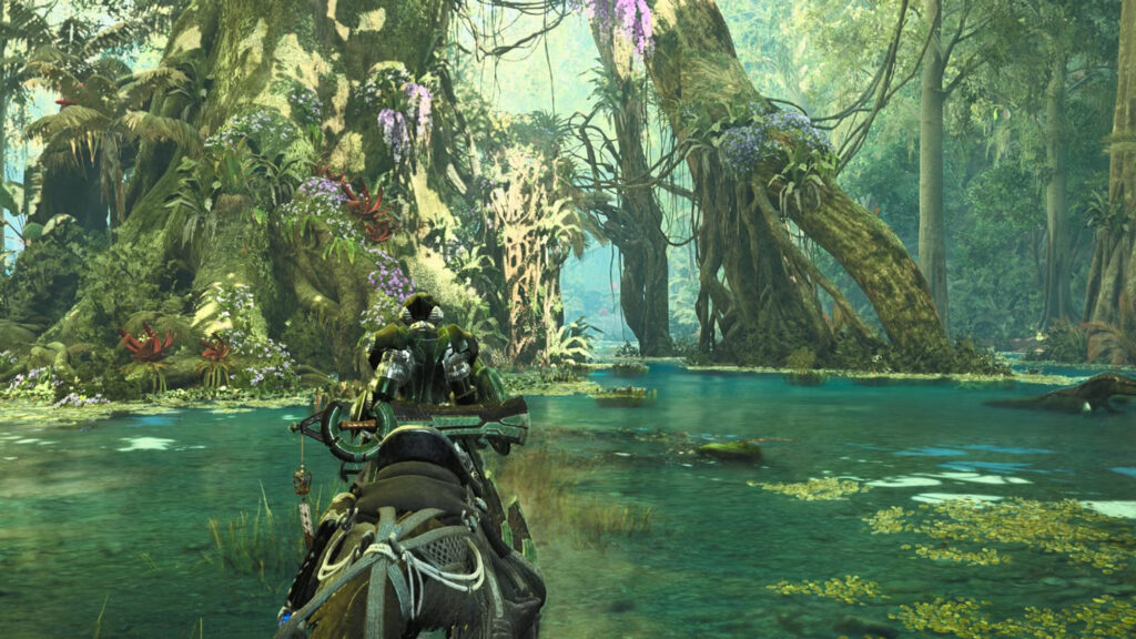 Lush Fantasy Forest Explorer Desktop Wallpaper