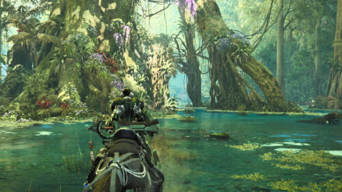 Lush Fantasy Forest Explorer Desktop Wallpaper