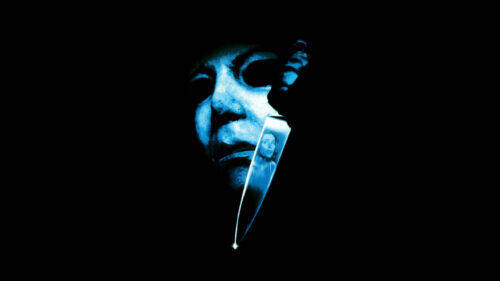 Michael Myers Knife Reflection 4K Wallpaper