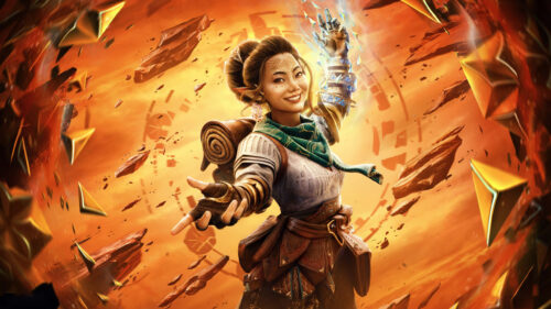 Fantasy Elf Adventurer Casting Magic Desktop Wallpaper