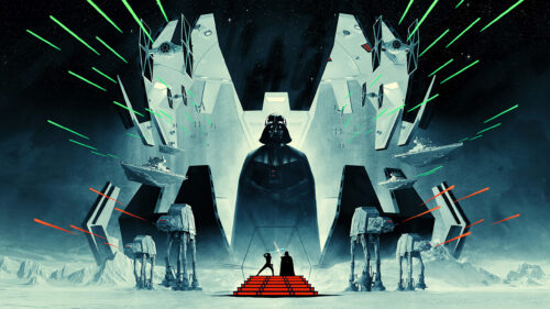 Darth Vader Cinematic Battle on Hoth Desktop Wallpaper