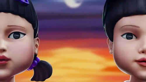 Digital Illustration of Two Dolls, Desktop Wallpaper
