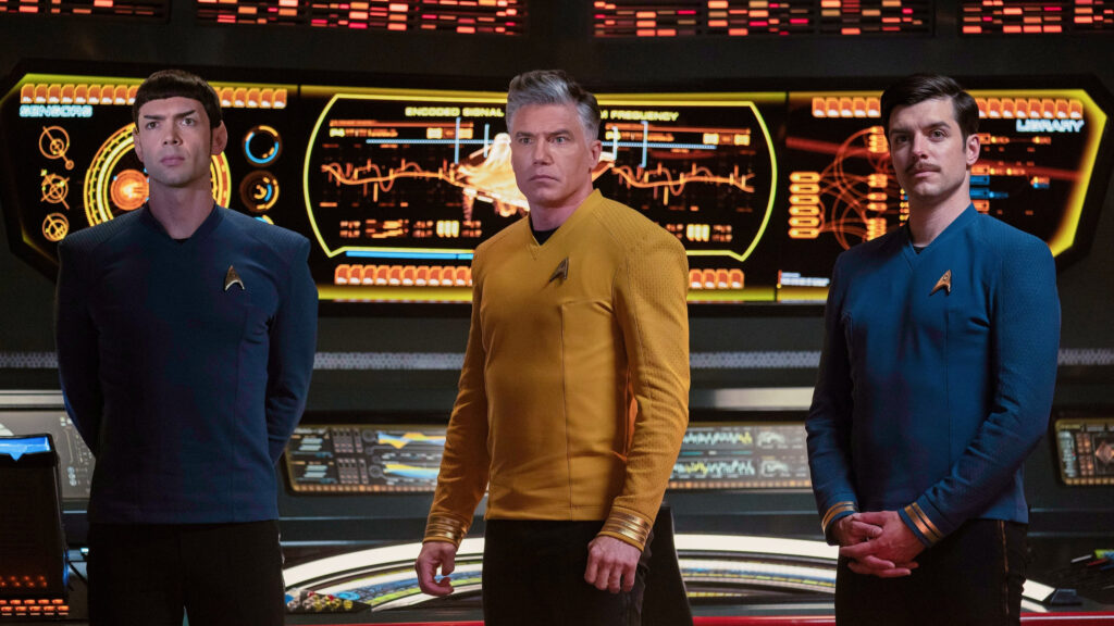Star Trek Strange New Worlds Cast Command Bridge Desktop Wallpaper