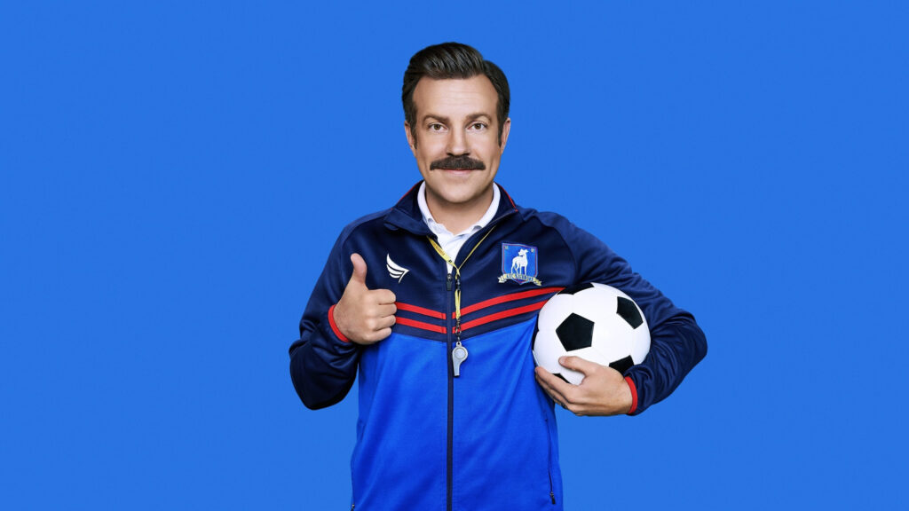 Ted Lasso Smiling Coach Desktop Wallpaper