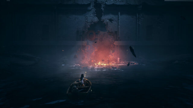 Dark Fantasy Boat Scene 4K Desktop Wallpaper