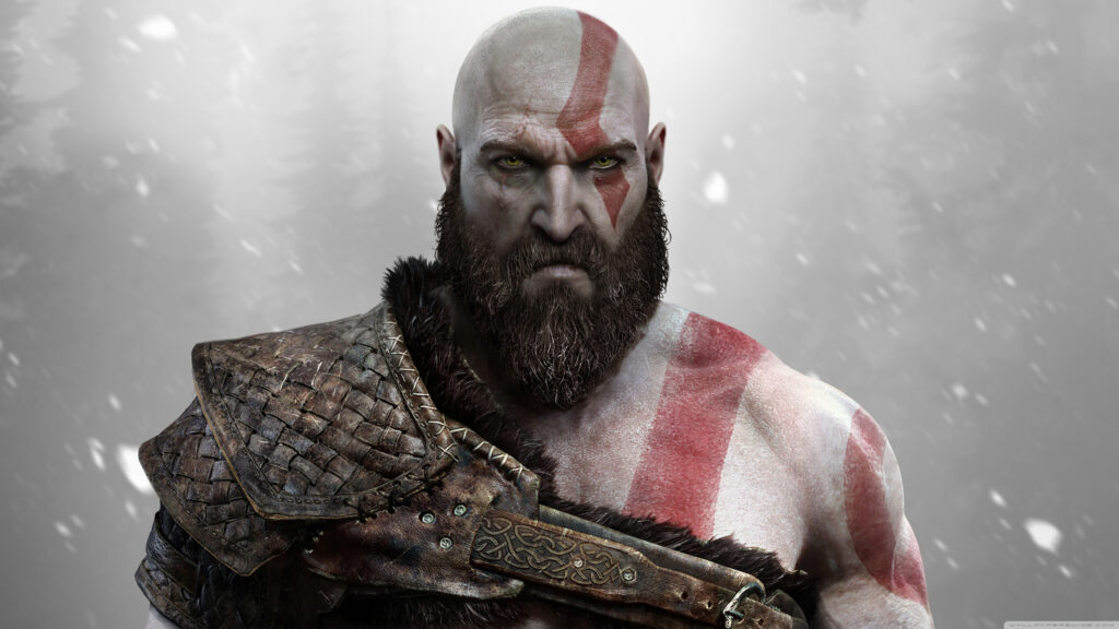 Kratos Close-up Portrait God of War PC Wallpaper