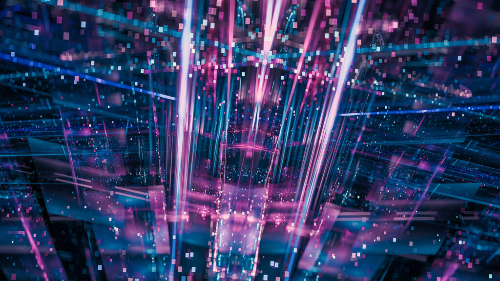 Abstract Digital Data Flow 4K Desktop Wallpaper