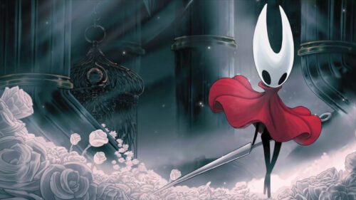 Hornet from Hollow Knight Silksong Aesthetic Desktop Wallpaper