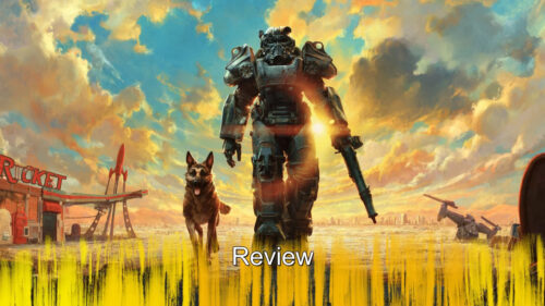 Fallout 4 T-45 Power Armor and Dogmeat Desktop Wallpaper