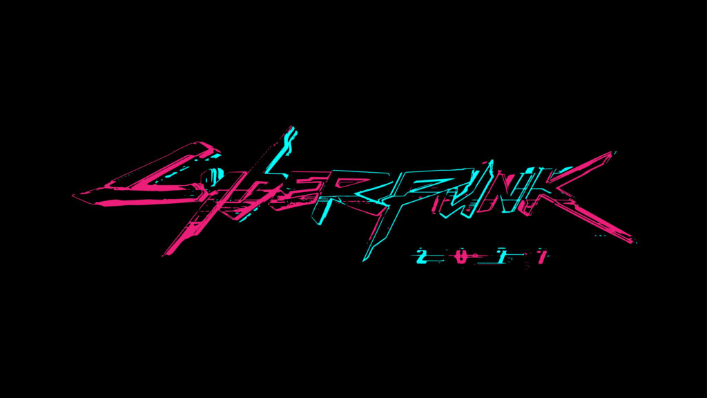 Cyberpunk 2077 Logo Minimalist 16:9 Desktop Wallpaper