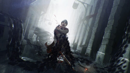 Medieval Soldier Attacked by Shadows 4K Wallpaper