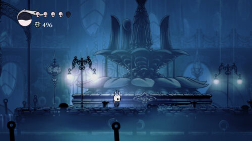 Hollow Knight City of Tears Fountain Desktop Wallpaper