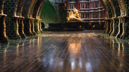 Ministry of Magic Hallway Fantasy Interior Desktop Wallpaper