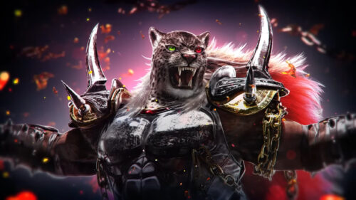 King from Tekken 8 Menacing Warrior Fantasy Desktop Wallpaper