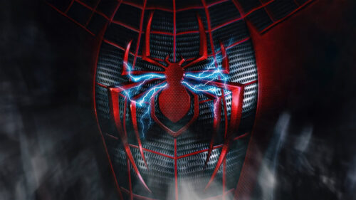Miles Morales Venom Blast Emblem High-Res Desktop Wallpaper